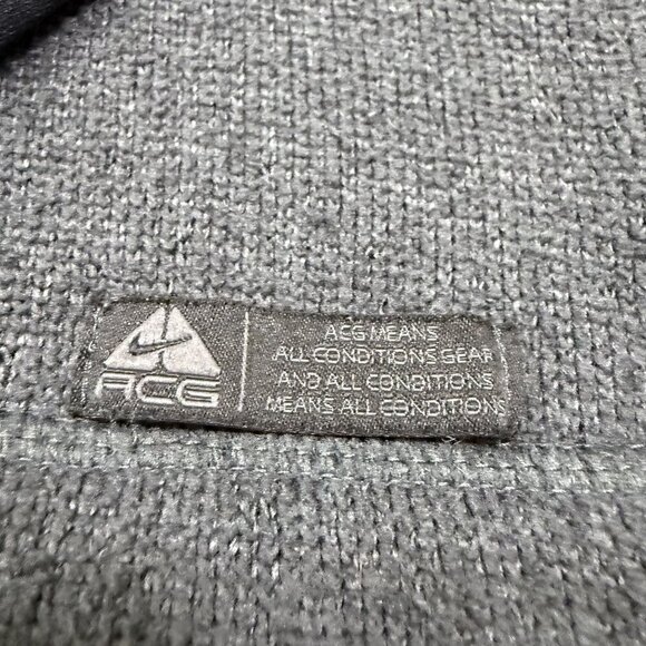 Nike ACG Sweatshirt Mens Large Gray 1/4 Zip Outdoor Hiking Pullover Fleece - Picture 5 of 7